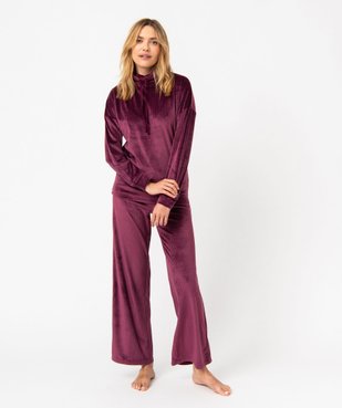 Haut de pyjama en velours côtelé femme vue5 - GEMO(HOMWR FEM) - GEMO