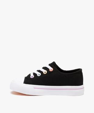 Tennis fille en toile imprimée fermeture lacets élastiques vue3 - GEMO 4G FILLE - GEMO