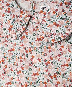 Chemise à motifs fleuris avec grand col Claudine fille vue2 - GEMO (ENFANT) - GEMO