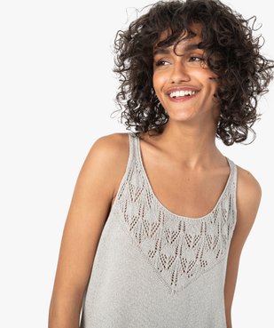 Débardeur femme pailleté en maille 3D innovante vue2 - GEMO 4G FEMME - GEMO