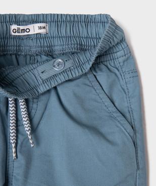 Pantalon jogger avec taille ajustable bébé garçon vue3 - GEMO(BEBE DEBT) - GEMO