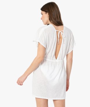 Robe de plage femme à double décolleté en V vue3 - GEMO (PLAGE) - GEMO