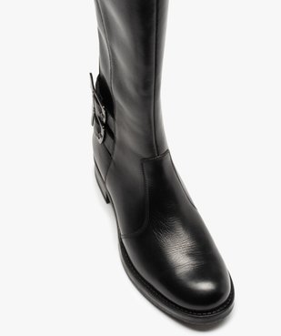 Bottes femme cavalières dessus cuir uni - Tanéo vue6 - TANEO - GEMO