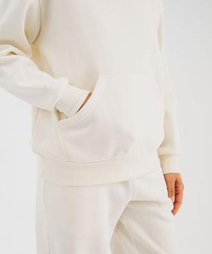 Sweat à capuche en molleton uni femme vue3 - GEMO 4G FEMME - GEMO