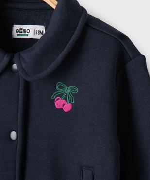 Sweat à pression avec petit col bébé fille vue3 - GEMO 4G BEBE - GEMO