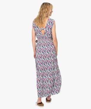 Robe de plage femme imprimée longue et échancrée  vue3 - GEMO (PLAGE) - GEMO