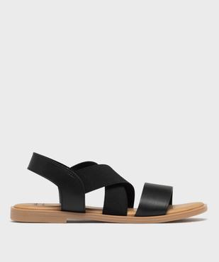 Sandales femme à talon plat et brides élastiques unies  vue7 - VALENTINA BALDA - GEMO