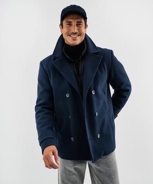 Caban avec col zippé en bord-côte homme vue5 - GEMO (HOMME) - GEMO