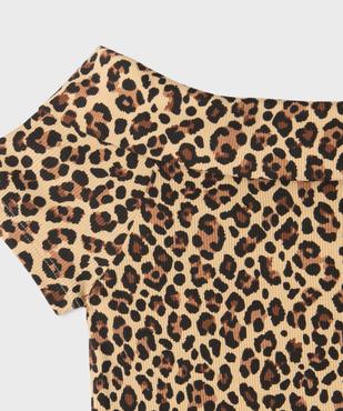 Tee-shirt manches courtes avec col Bardot fille vue3 - GEMO 4G FILLE - GEMO