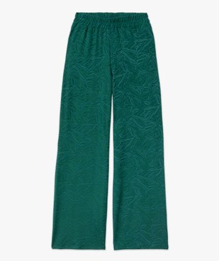Pantalon en maille texturée coupe ample avec taille élastique femme vue4 - GEMO(FEMME PAP) - GEMO