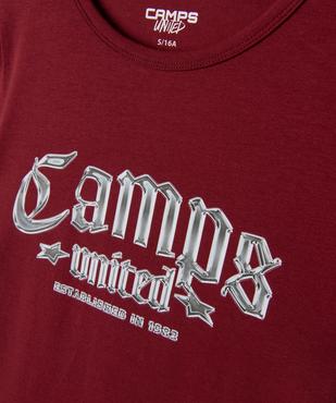 Tee-shirt court imprimé fille - CAMPS UNITED vue4 - CAMPS US GEMO FOR GOOD - GEMO