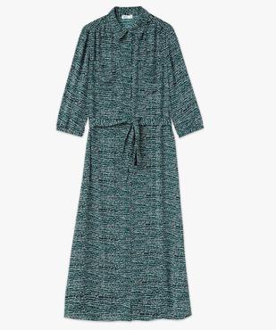 Robe chemise longue à manches 3/4 femme vue4 - GEMO 4G FEMME - GEMO