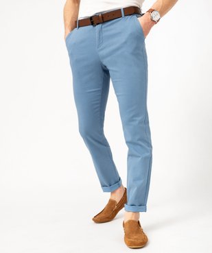 Pantalon chino en stretch coupe slim homme vue1 - GEMO 4G HOMME - GEMO