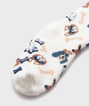 Chaussettes antidérapantes à motifs chiens bébé garçon (lot de 2) vue3 - GEMO 4G BEBE - GEMO