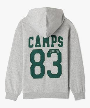 Sweat zippé à capuche avec inscription brodée dos fille - Camps United vue5 - CAMPS GEMO FOR GOOD - GEMO