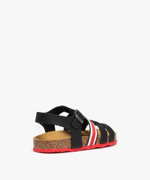 Sandales garçon à brides en cuir et semelle contrastée vue4 - GEMO (ENFANT) - GEMO