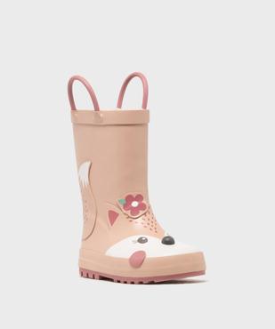 Bottes de pluie imprimé renard fille vue2 - LOVELY WINGS - GEMO