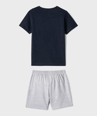 Pyjashort bicolore avec inscription bouclette garçon - LuluCastagnette vue4 - LULU CASTAGNETTE GEMO FOR GOOD - GEMO