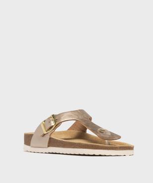 Sandales à entredoigt et semelle intérieure cuir anatomique femme - Valentina Baldano vue2 - VALENTINA BALDA - GEMO