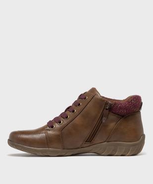 Chaussures confort avec col en lainage femme vue1 - G'FLEX - GEMO
