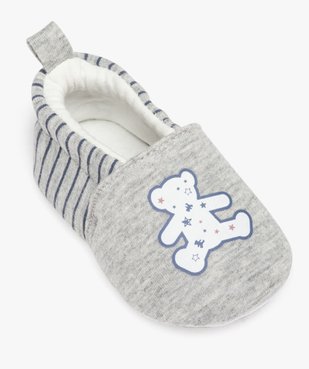 Chaussons de naissance bébé garçon rayés - LuluCastagnette vue5 - LULUCASTAGNETTE - GEMO