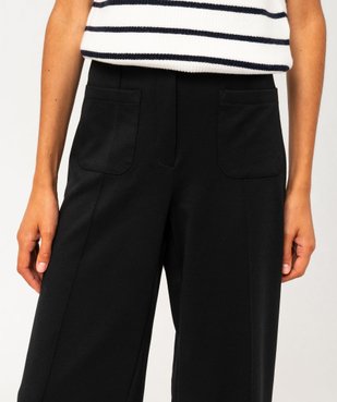 Pantalon large en maille extensible femme vue2 - GEMO(FEMME PAP) - GEMO