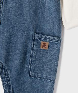 Ensemble bébé garçon : salopette en jean et body - LuluCastagnette vue3 - LULUCASTAGNETTE - GEMO