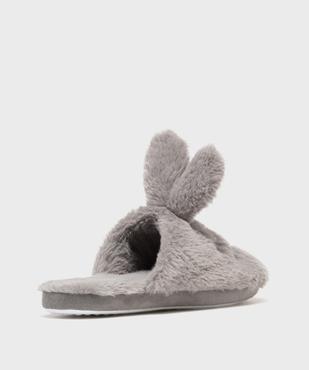Chaussons mules en fourrure imitation avec oreilles de lapin femme vue4 - GEMO 4G FEMME - GEMO