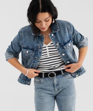 Veste en jean classique femme vue6 - GEMO 4G FEMME - GEMO