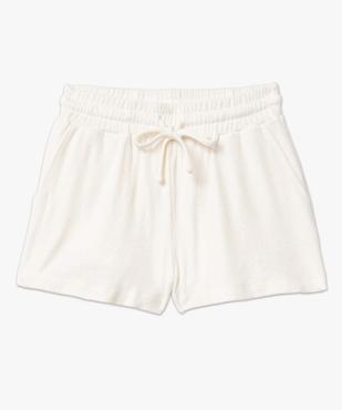 Short de plage femme en éponge avec taille élastique vue4 - GEMO (PLAGE) - GEMO