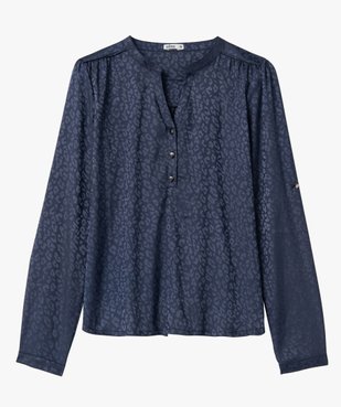 Blouse femme satinée avec manches retroussables vue4 - GEMO(FEMME PAP) - GEMO