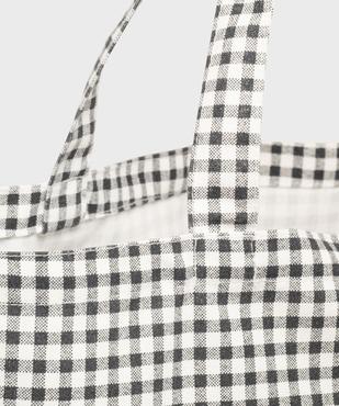 Tote bag à motif vichy vue3 - GEMO (ACCESS) - GEMO