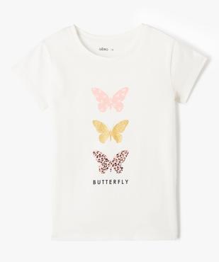 Tee-shirt à manches courtes à motif girly fille vue1 - GEMO (ENFANT) - GEMO