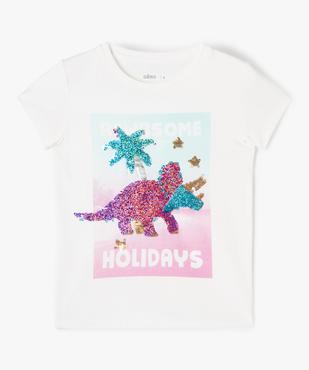 Tee-shirt fille imprimé à sequins réversibles vue1 - GEMO (ENFANT) - GEMO