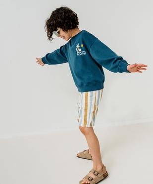 Sweat molletonné avec motif devant et dos garçon vue5 - GEMO 4G GARCON - GEMO