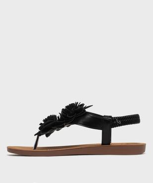 Sandales à entredoigt avec fleurs en relief femme vue3 - VALENTINA BALDA - GEMO