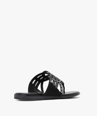 Mules femme à bride entre-doigts fantaisie avec bijoux vue4 - GEMO (CASUAL) - GEMO