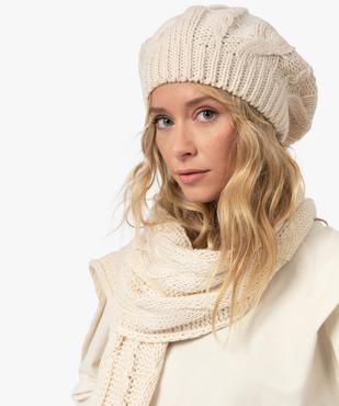 Bonnet femme en maille côtelée  vue3 - GEMO (ACCESS) - GEMO
