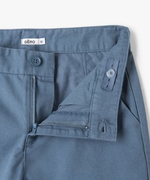 Bermuda coupe chino regular en toile de coton garçon vue2 - GEMO 4G GARCON - GEMO