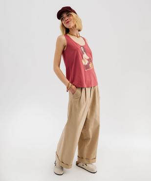 Débardeur à col rond avec motif positif femme vue4 - GEMO 4G FEMME - GEMO