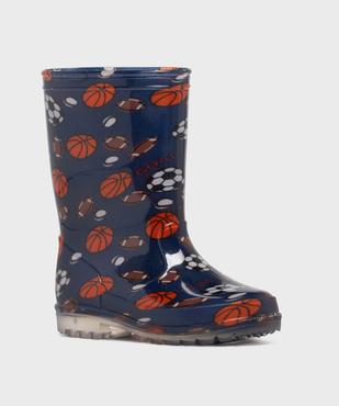 Bottes de pluie à motifs ballons garçon - 5 Miles vue2 - 5 MILES - GEMO