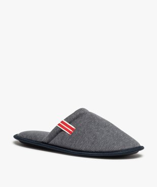 Chaussons homme mules plates en jersey côtelé vue2 - GEMO(HOMWR HOM) - GEMO