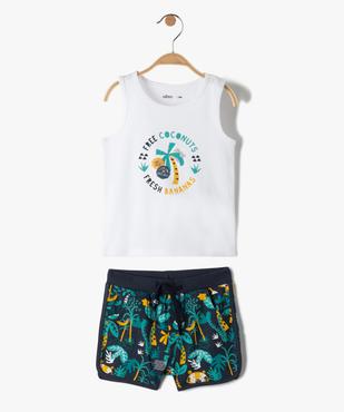 Ensemble bébé garçon 2 pièces : débardeur et short en jersey imprimé vue1 - GEMO(BEBE DEBT) - GEMO