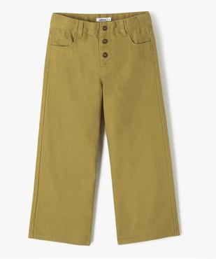 Pantalon large en toile denim colorée fille vue1 - GEMO 4G FILLE - GEMO