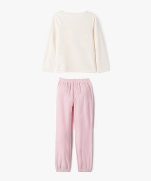 Pyjama en velours motifs animaux fille vue3 - GEMO (ENFANT) - GEMO