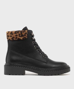 Boots à lacets et zip avec col texturé femme - Valentina Baldano vue2 - VALENTINA BALDA - GEMO