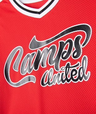 Tee-shirt à manches courtes en maille ajourée fille - Camps United vue3 - CAMPS - GEMO