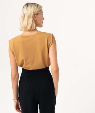 Tee-shirt femme sans manches avec large col rond vue3 - GEMO(FEMME PAP) - GEMO