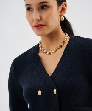 Gilet rayé à fermeture croisée esprit marin femme vue2 - GEMO 4G FEMME - GEMO