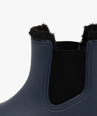 Bottes de pluie femme fourrées avec col asymétrique style Chelsea vue6 - FOLLOW ME - GEMO